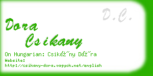 dora csikany business card